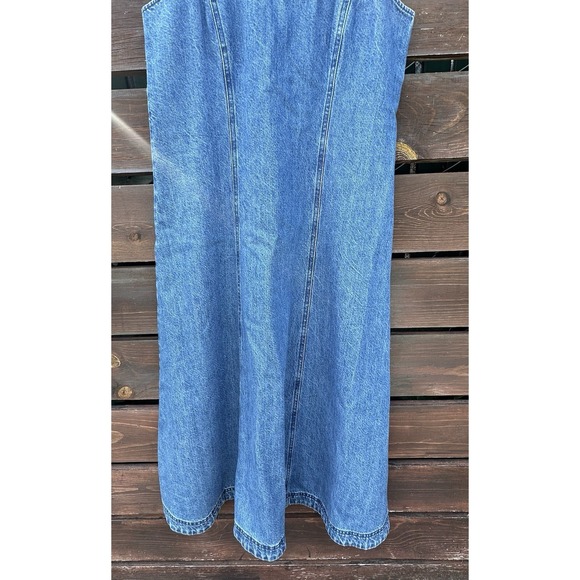 Madewell Women's Denim Midi Dress Size M - Picture 5 of 9